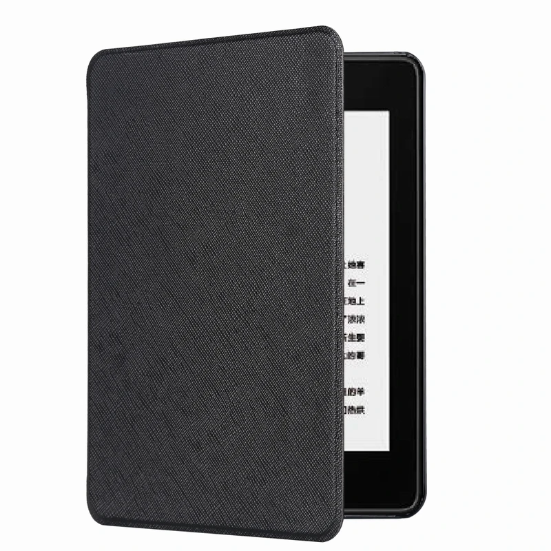 For Amazon Kindle Paperwhite 4 PU Flip Cover Cross Pattern Book Style Case