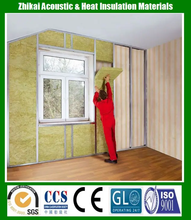 Крыша-теплоизоляция минеральной ваты панели, 120 кг/м3 Несгораемого утеплителя Rockwool