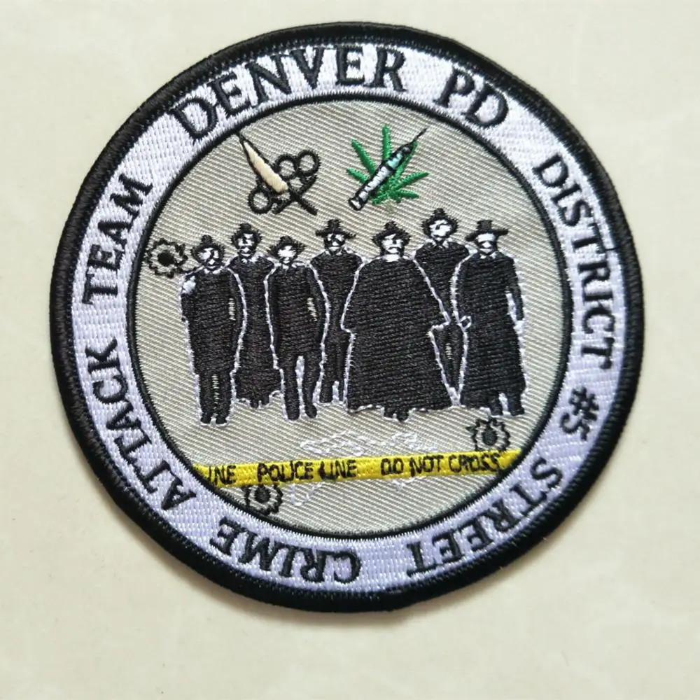 
Gift shop self-adhesive embroidery patch custom logo patches military patch 