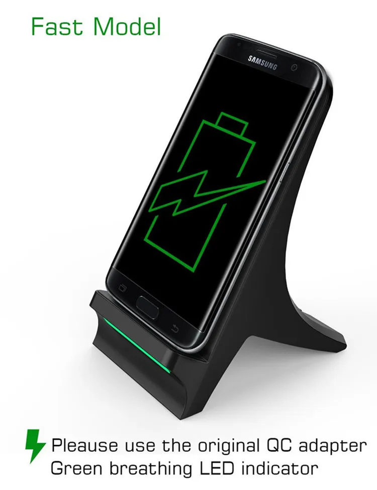 
Portable and Compact QI fast wireless charging For iphone 8 X XR XS Max plus and sumsang qi standard fast wireless charger 