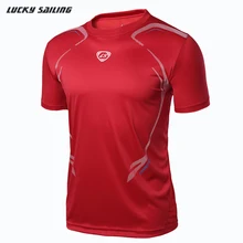 LUCKY SAILING HoT Men’s Designer Quick Drying Casual T-Shirts Tee Shirt Slim Fit Tops New Sport Shirt M L XL XXL LS06
