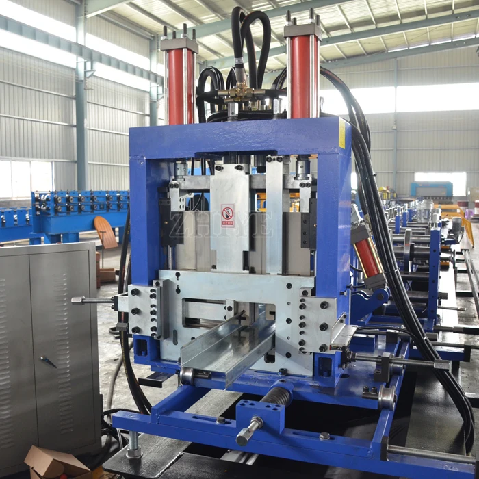 Steel C U Z Profile Roll Forming Machine Full Automatic Interchange C Z Purlin Cold Forming Machine  Semi Automatic  CZ Machine