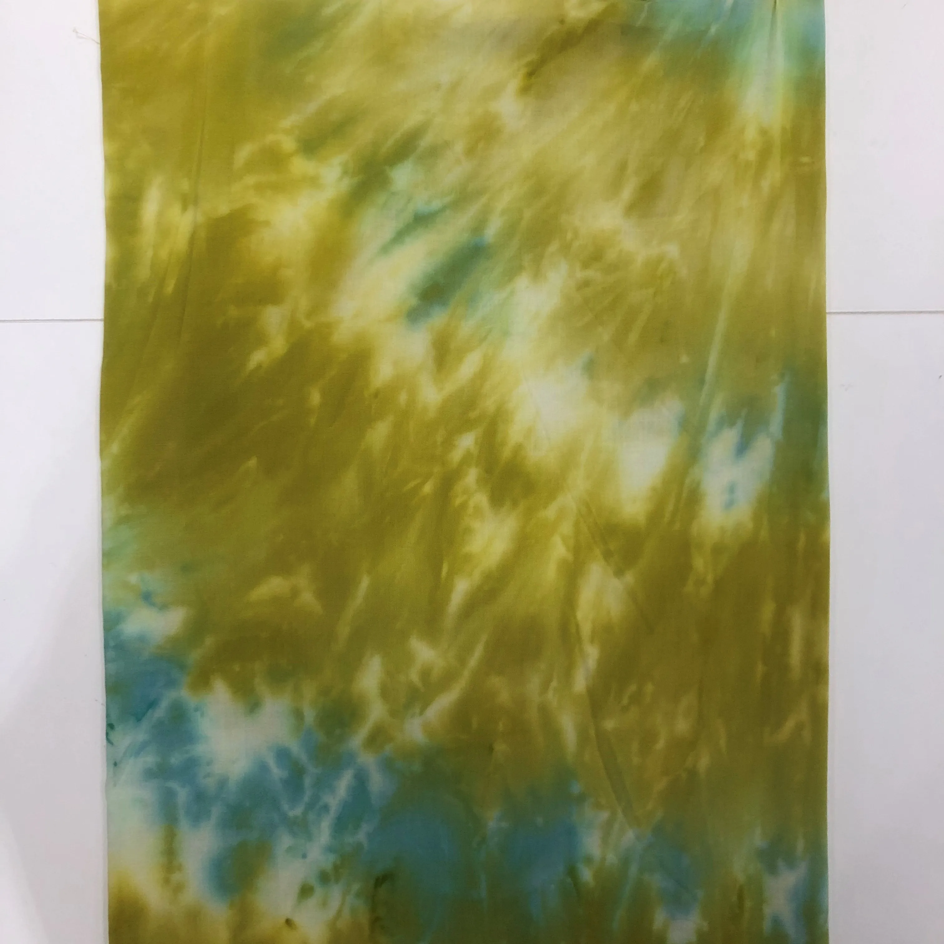 rayon chaills hand tie dye fabric custom colors for lady dress