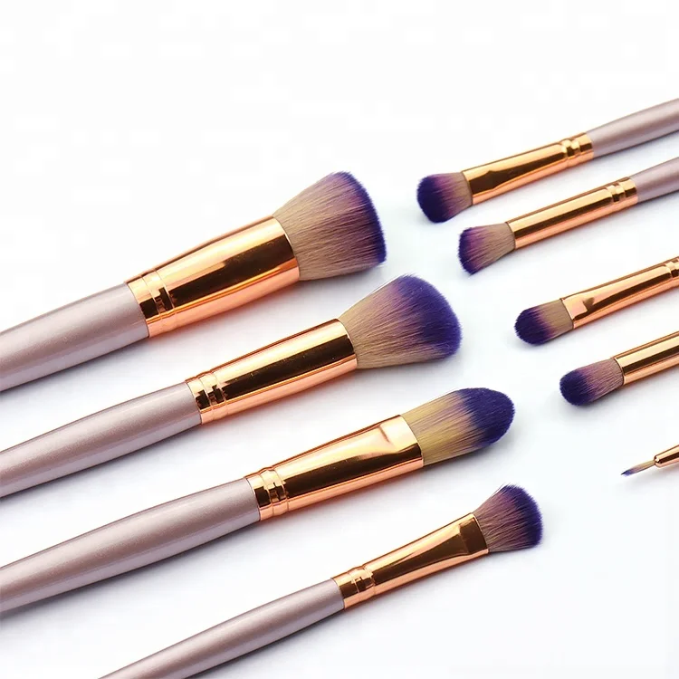 
Wolessale Professional Private Label Eye Shadow Face Foundation Cosmetic 9 pieces Makeup Brush Set 