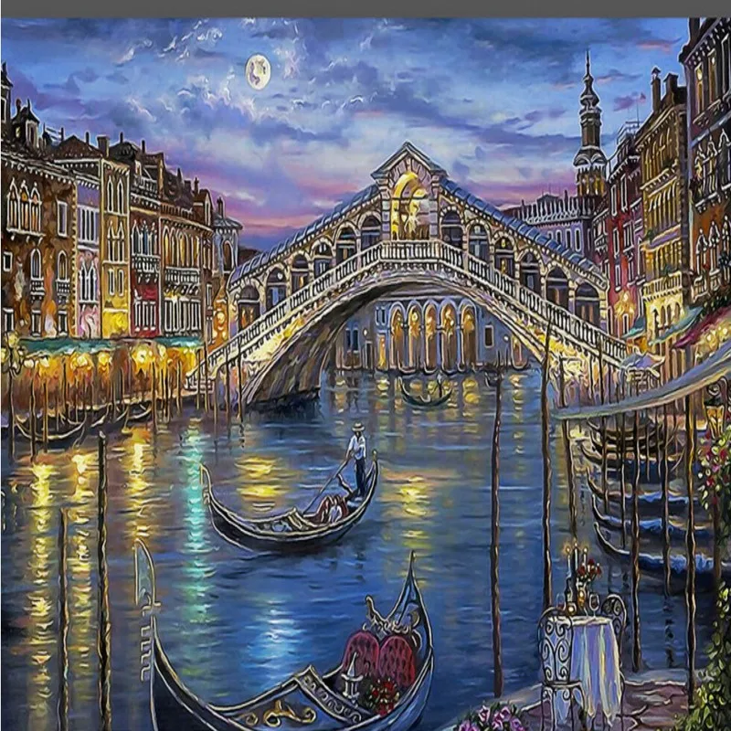 Wallpaper Venice Impression Landscape Painting Custom Wallpaper Wallpaper Roll Size