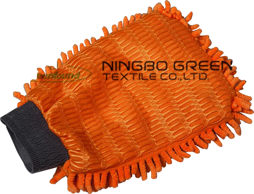 Высококачественная Двусторонняя митенка из микрофибры без царапин для мытья автомобиля