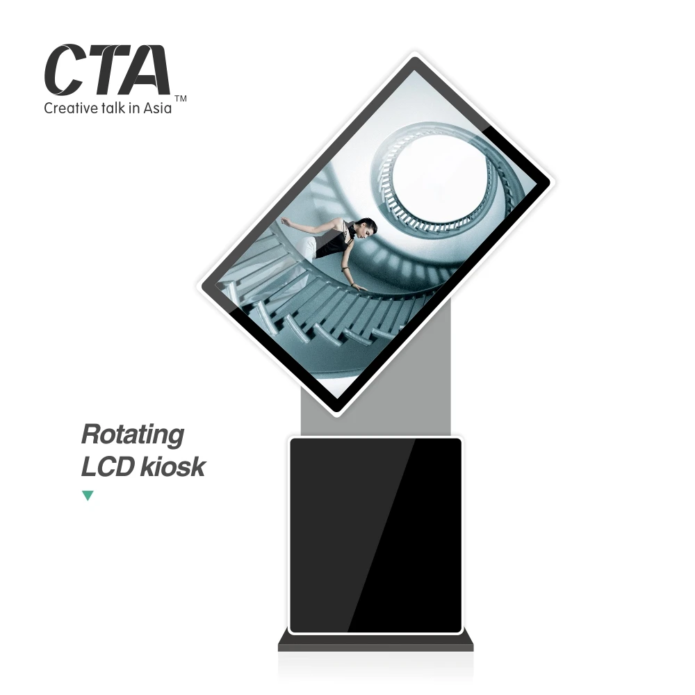 55 inch kiosk advertising touch screen digital signage portable