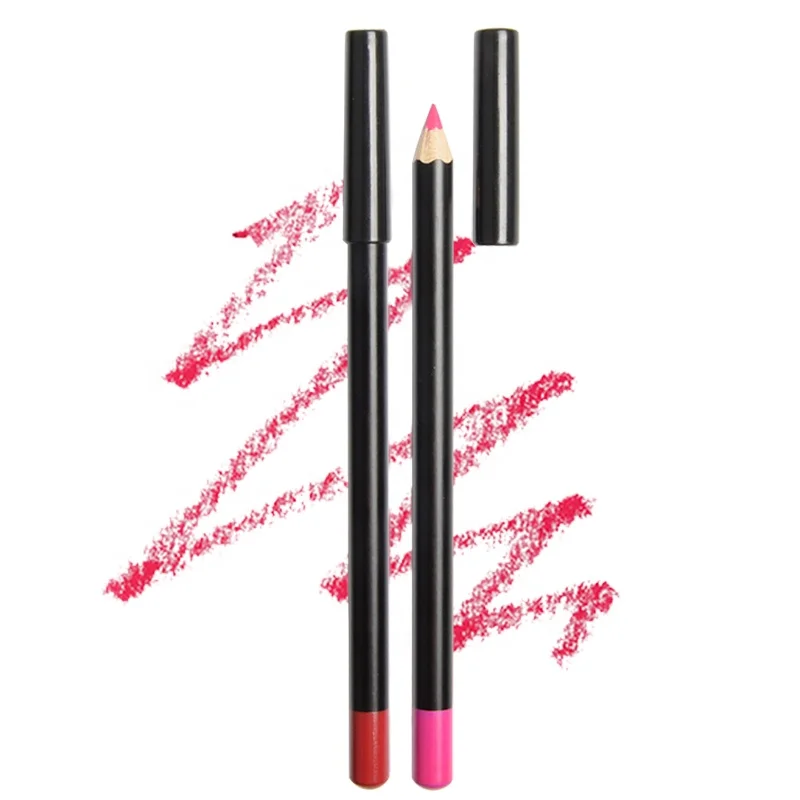 Оптовая продажа водостойкая деревянная Косметика Lipliner фирменный карандаш для губ