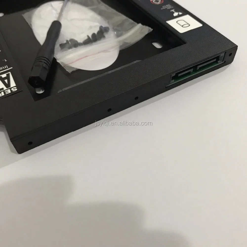 
SATA Second Hard Drive Caddy HDD bracket Case HDD carrier 2 HDD/SSD Caddy Adapter for notebook SATA 9.5 mm drive bay CD/DVD 