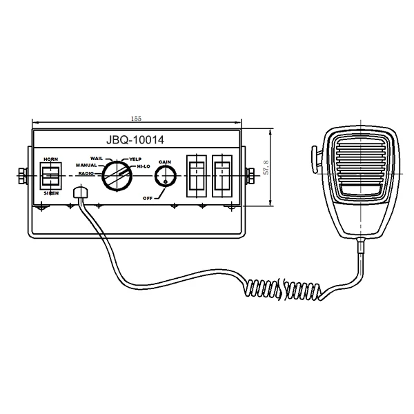 Wholesale 12v High Power Emergency Warning siren amplifier car alarm siren siren for car