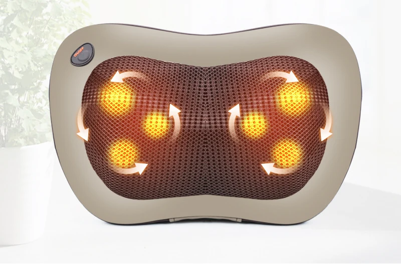 Flano cover available battery operated vibrating body massage pillow for back and neck