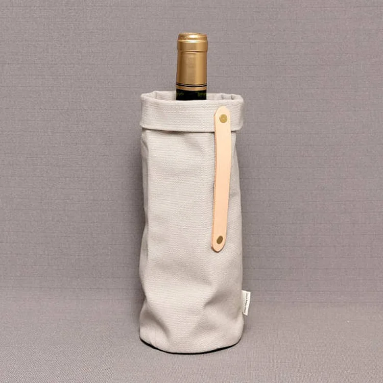 glass carrier wine bottle gift bag blank canvas protector wine travel tote bag