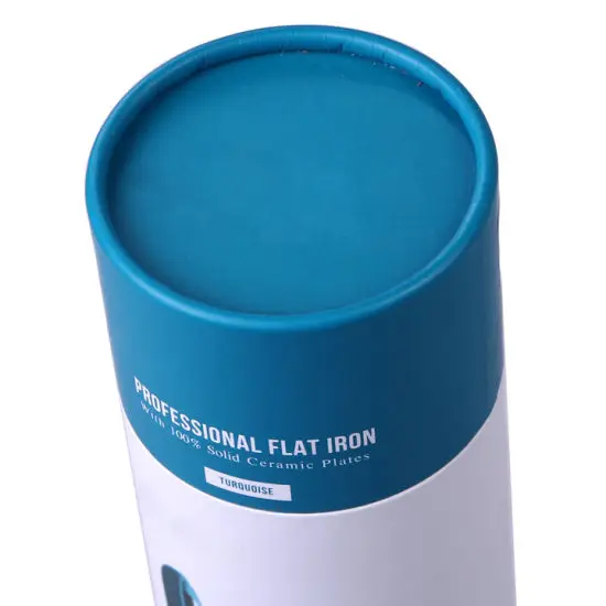 Custom Round Paper Electronic Personal Care Gift Present Hair Straightener Flat Iron Packaging Box