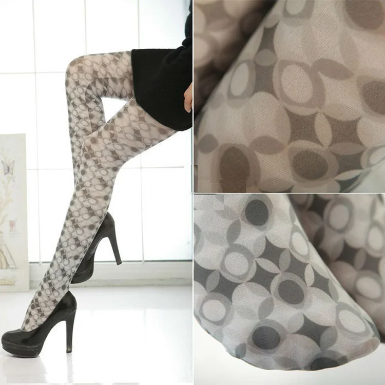 3D узор дизайн моды фантазии леди довольно бесшовные печати колготки классные