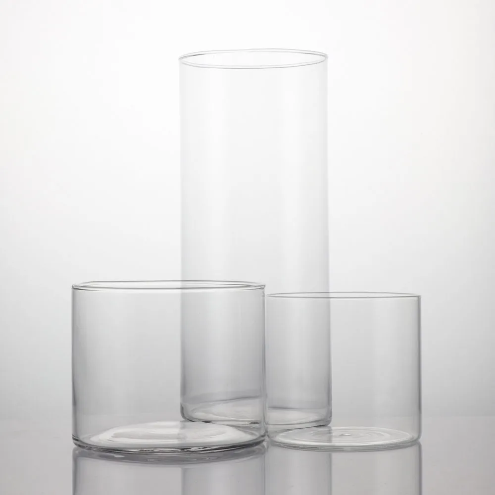 Wedding Centerpiece Tall Clear Glass Cylinder Vase