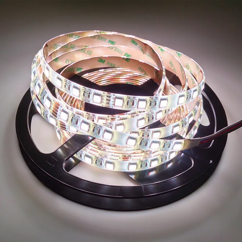 5050 led strip light 60led/M DC12V 24V ip65waterproof CRI80 rgbww led flexible strip