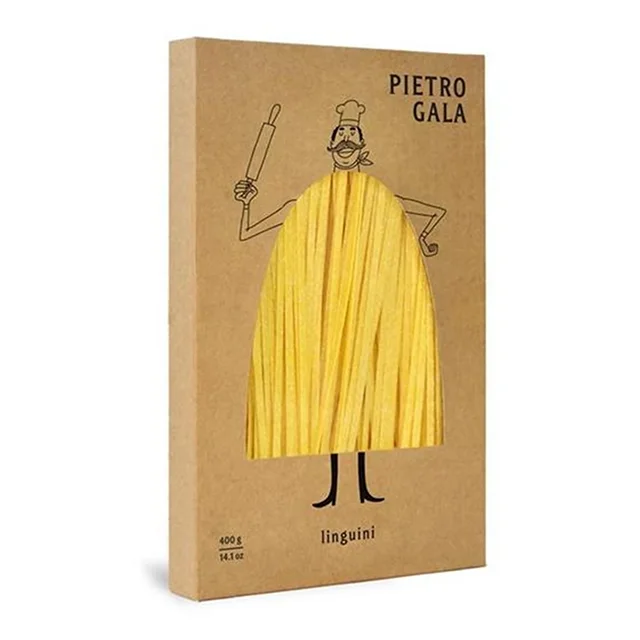 
cardboard creative paper noodle box PVC window pasta package 
