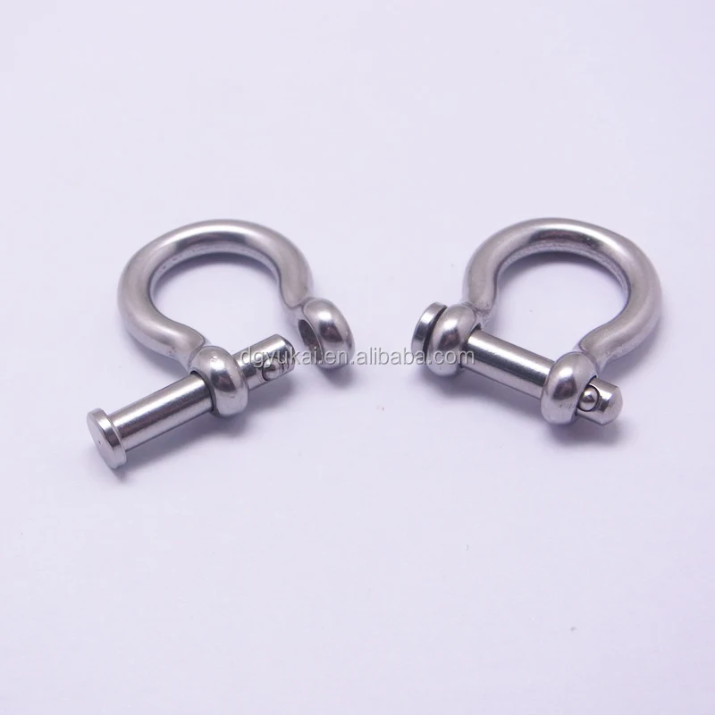 Yukai stainless steel omega shackle/paracord bracelet bow shackle/screw pin bow shackle