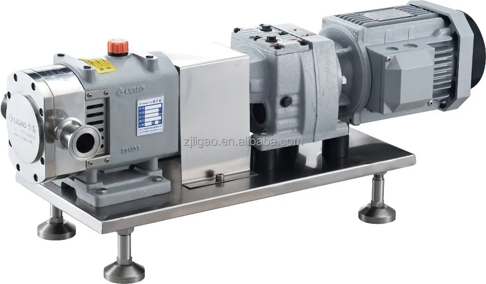 rotary lobe pump for food industry with sanitary stainless steel head