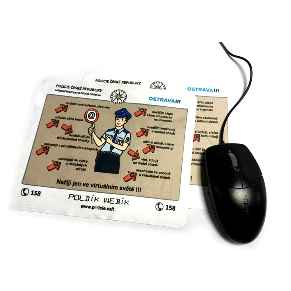 Microfiber non slip promotional mouse pad with custom design