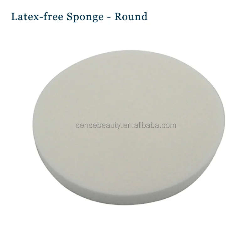 6 Pieces Round Latex-free Sponge in One Block for Facial Powder Makeup Puff