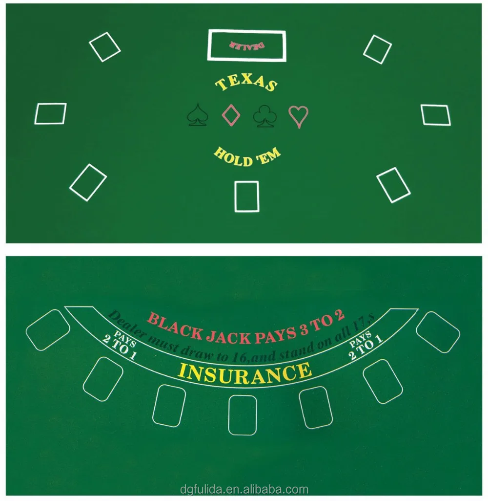 
Texas poker type rubber green poker top mat mahjong mat game table mat 