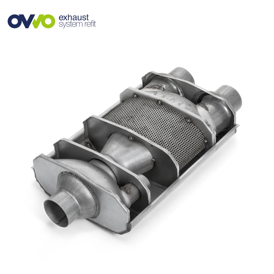 Magnaflow type Stainless 3 inlet 2 12 Dual Outlet Exhaust Muffler