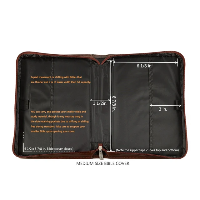 
Convenient Travel bible Cover with Zipper,Custom Holy Bible Book Cover Canvas Bible Bag 