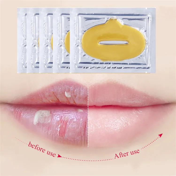 New Lip Care Crystal Gel Anti-wrinkle OEM Private Label Collagen Gold Lip Mask