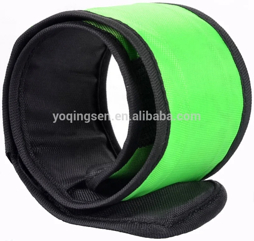 High Quality Custom Sports Running LED Armband Cheer Bangle Flash Nylon Slap Band