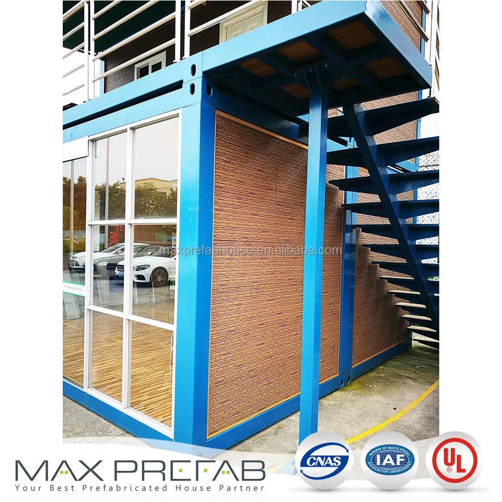 Flat Pack Container Coffee Shop Fast Constructed Prefabricated Steel House