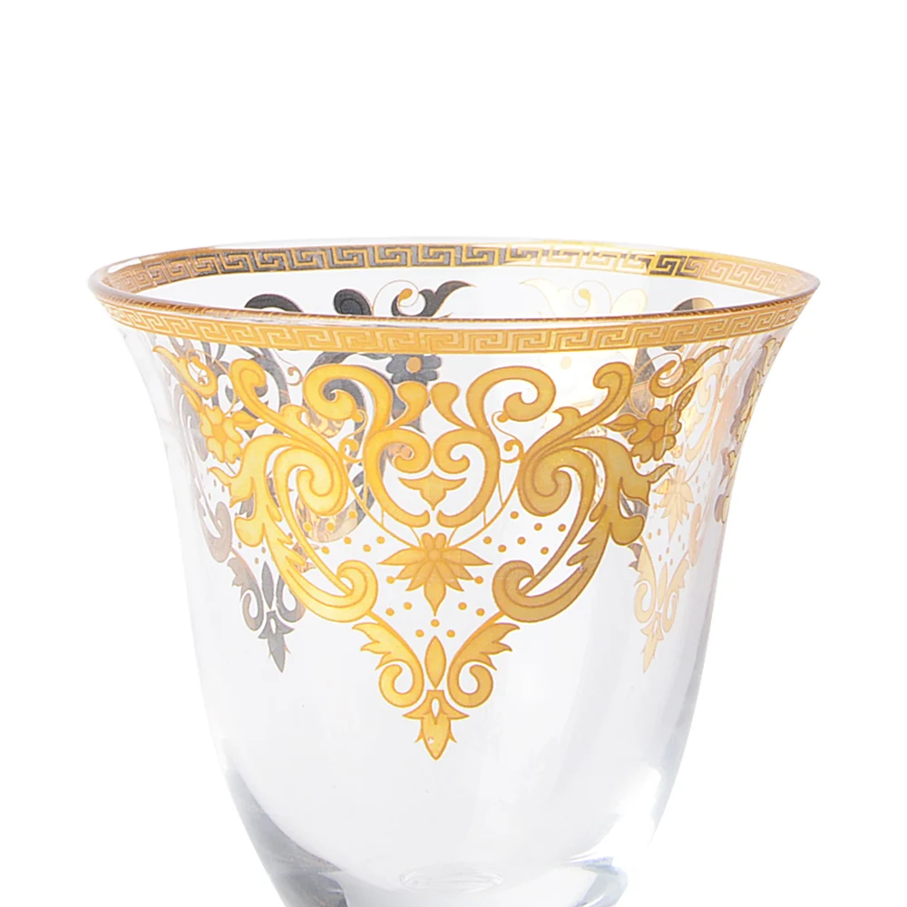 6PCS/Set Eco-friendly Tea Cup Sets of Arabic Juice Cup and Deluxe Eco-friendly  Daily Use Gold Tea Cup