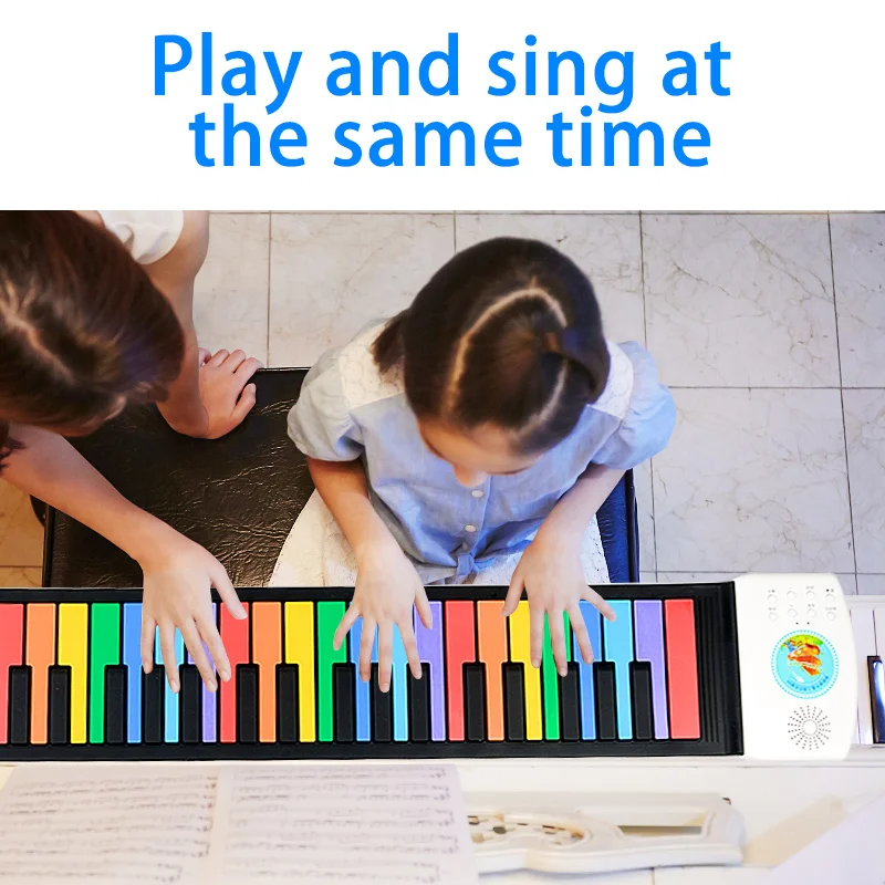 Hot sale kids piano 49 keys hand roll piano digital piano keyboard electronic
