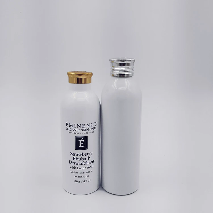 
150ml white coating aluminum powder shaker bottle with sifter cap 