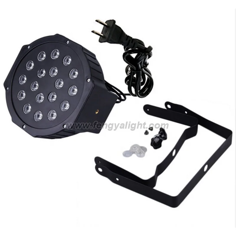 18x3w rgb slim led par 64 flat par light