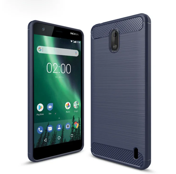 For Nokia 2 Case, Slim Carbon Fiber Mobile Phone Back Cover