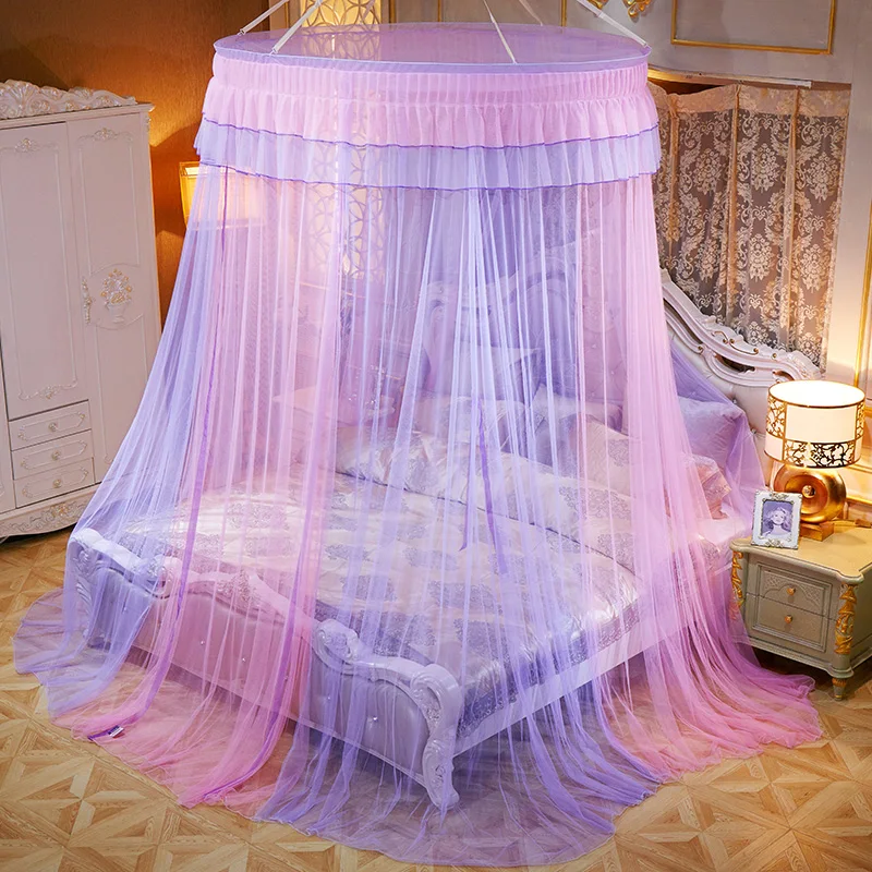 European wind family durable multicolor choice of romantic lace edge adult baby rails mosquito net