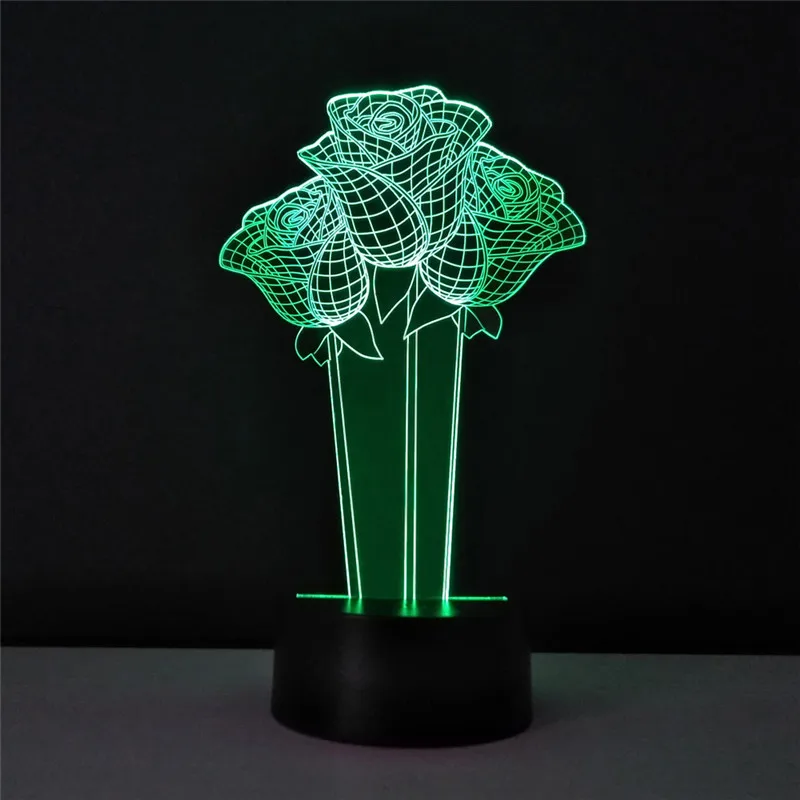 Акция на День святого Валентина, подарки, оригинальные 3D креативные акриловые светодиодные иллюзионные ночники