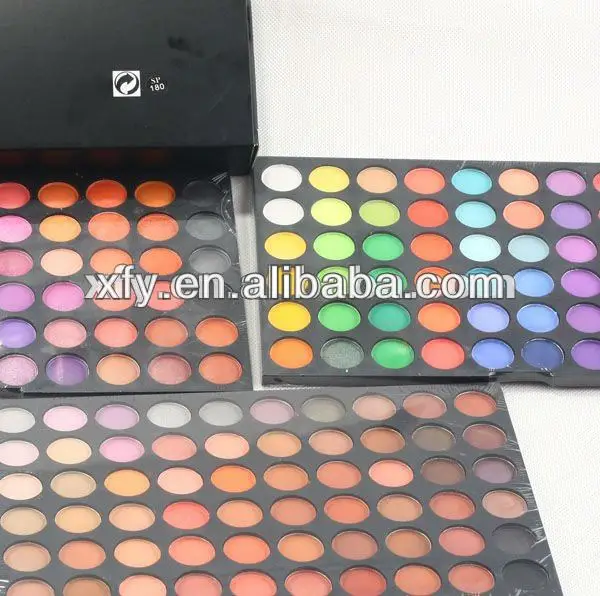 Горячая очарован 180 полноцветный палитра макияж комплект 3 слой матовой мерцание