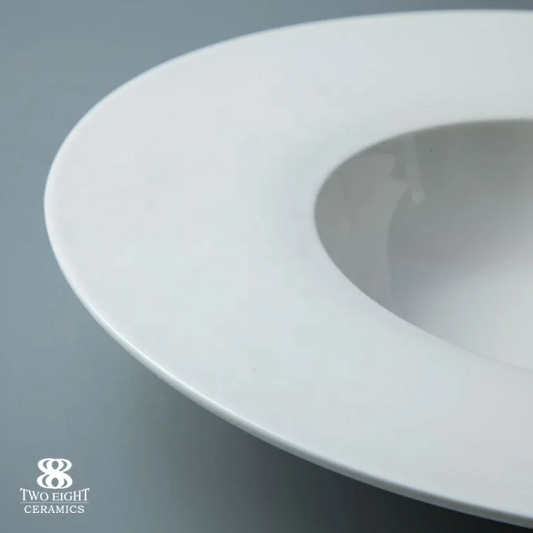 Hot Selling Hotel Porcelain Flying Soucer  Soup Plate