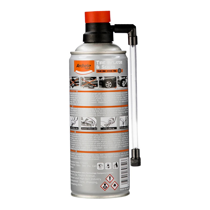
High quality ARCHELE 450ml quick speed Tyre Inflator Sealer Puncture tyre docter accept OEM 