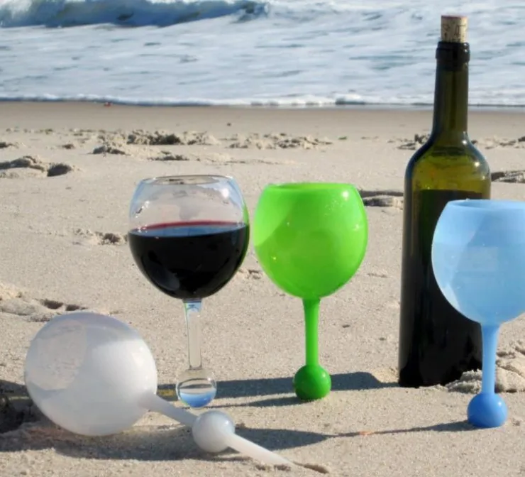 Floating Beach Glass Beach Wine Cup SW18-064