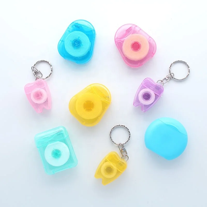 50m 100m waxed mint flavor dental floss dental flosser picker with trapezoidal box