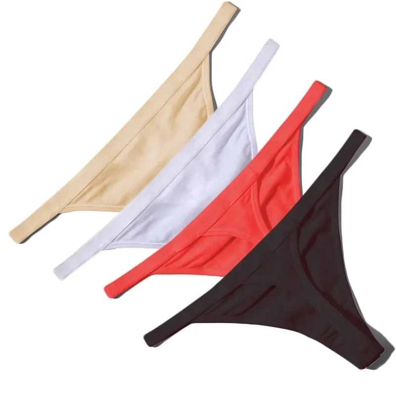 New Hot Breathable Solid Colour Sexy 100% Cotton G-String Underwear Women Girl Panties