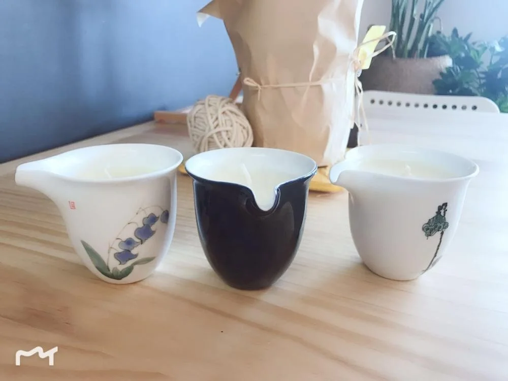 China Supplier Natural Scent Massage oil candle in Ceramic jar