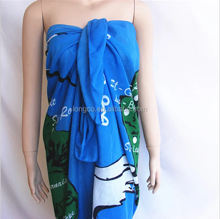 2017 Sexy Women Pareo Dress Sarong Beach Bikini Swimwear Cover Up Long Scarf Wrap