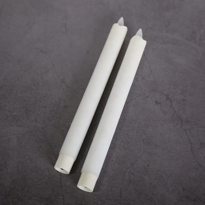 Рождественская декоративная беспламенная тонкая Мерцающая светодиодная конусная свеча Matti на батарейках