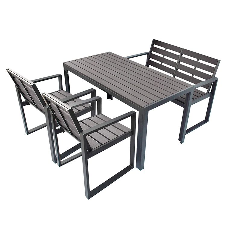 DIY Hotel Aluminum WPC Rattan Patio Set Outdoor Furniture