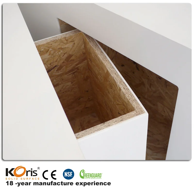 white milky quartz stone HIMACS solid surface tiles vanity top