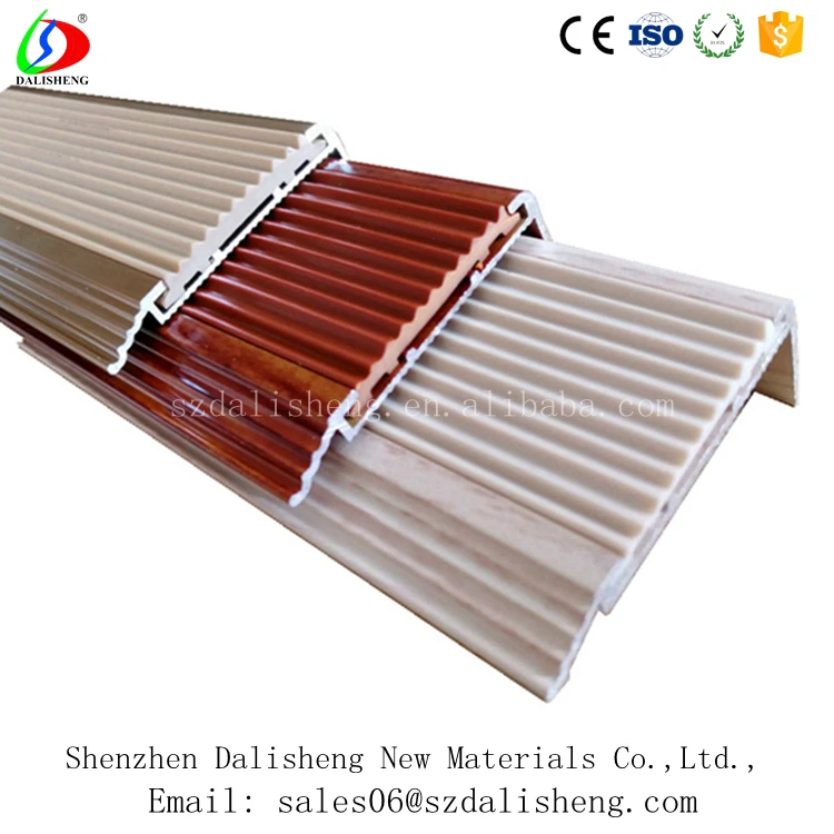 
Various Colour Aluminum+PVC Insert Stair Part Bullnose with Step 